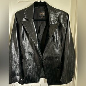 Black faux leather jacket